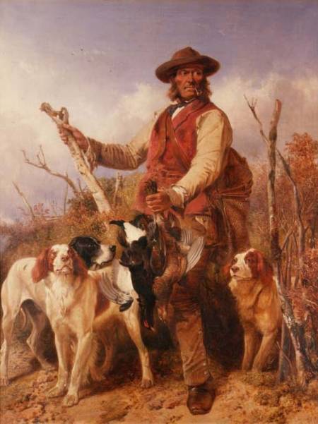 Gamekeeper with Dogs a Richard Ansdell