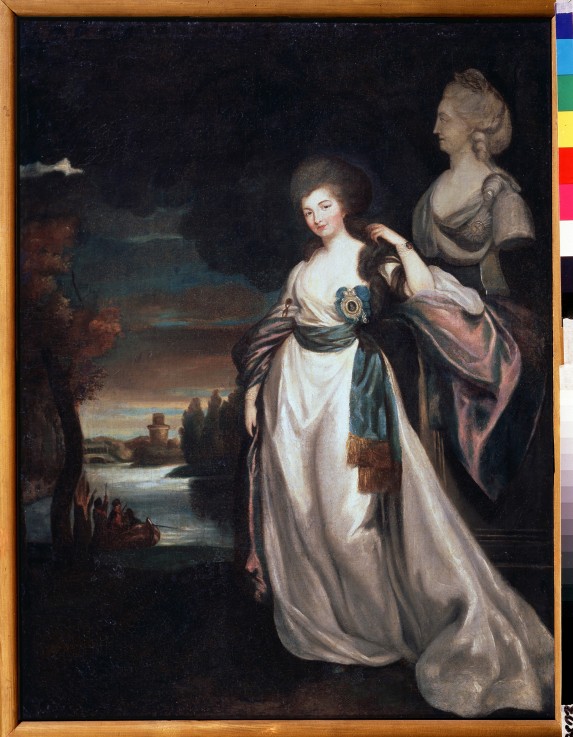 Portrait of Aleksandra Branicka (1754-1838), lady-in-waiting of Catherine II a Richard Brompton
