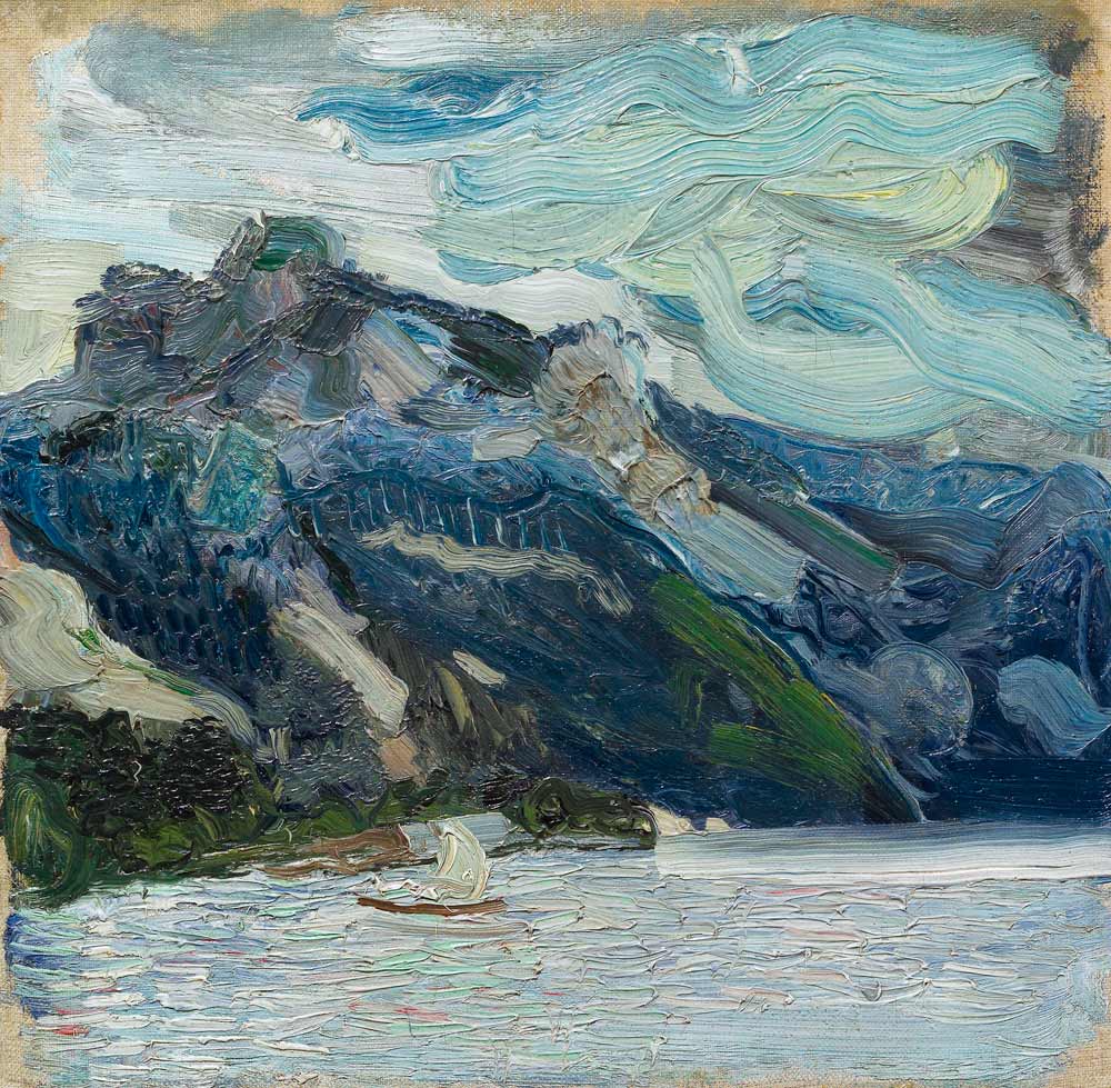 Lake Traun with Mountain Sleeping Greek a Richard Gerstl