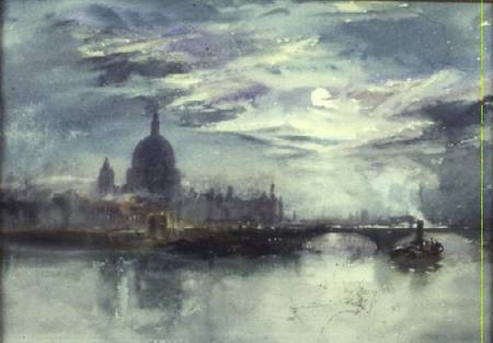 View of the Thames with St. Paul's in the Distance a Richard Henry Wright
