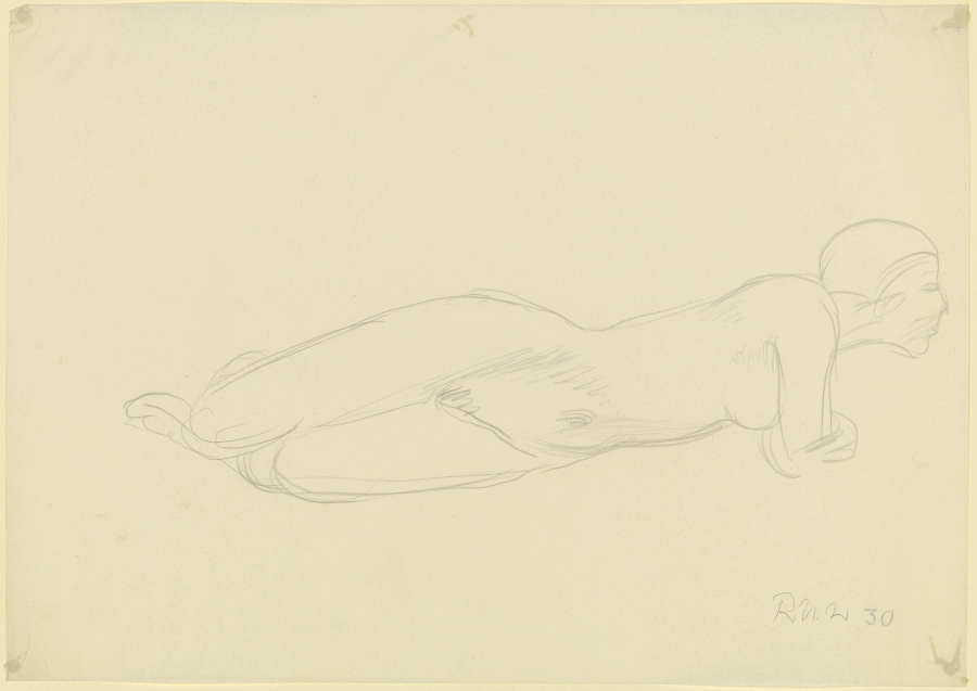 Female nude, reclining a Richard Martin Werner