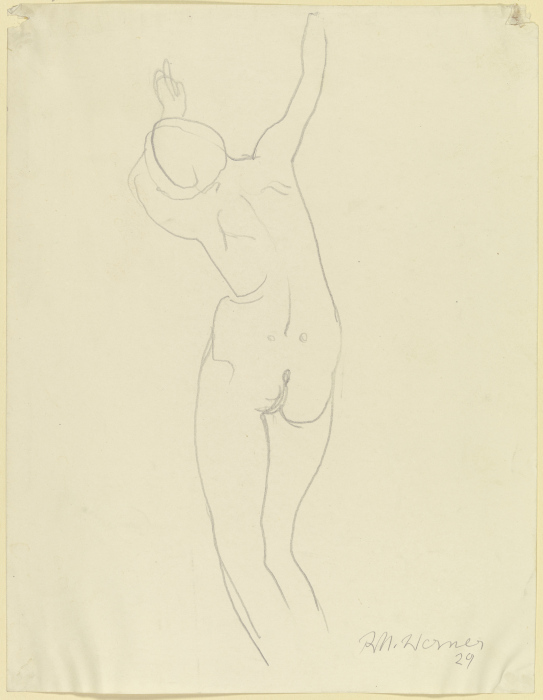 Female nude, standing a Richard Martin Werner