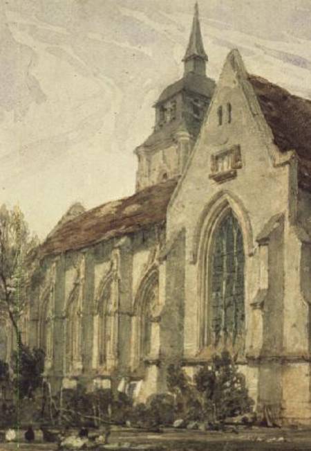 The Church of S. Gilles, Abbeville a Richard Parkes Bonington
