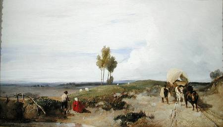 A Ford on the Road from Boulogne to Paris, looking towards St. Omer a Richard Parkes Bonington