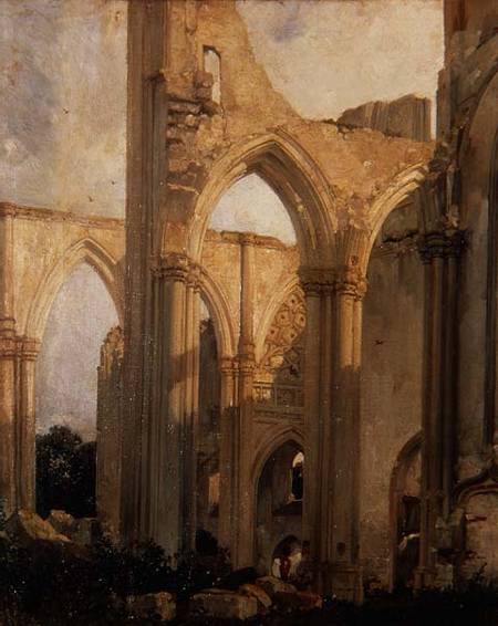Transept of the Abbey of St. Bertin, St. Omer, France a Richard Parkes Bonington
