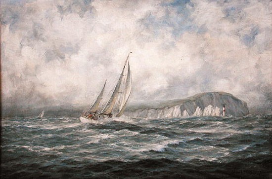 Off the Needles, Isle of Wight, 1997 (oil on canvas)  a Richard  Willis