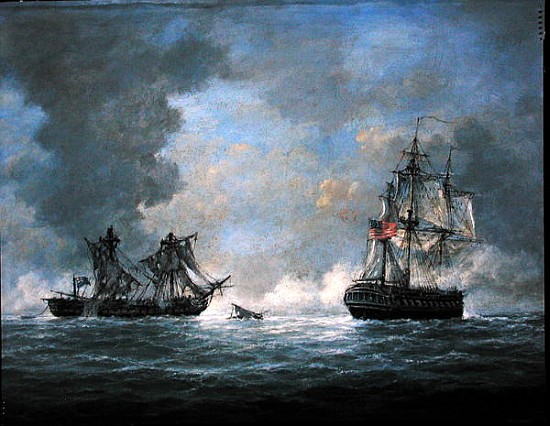 The action between U.S Frigate ''United States'' and the British frigate ''Macedonian'' off the Cana a Richard  Willis