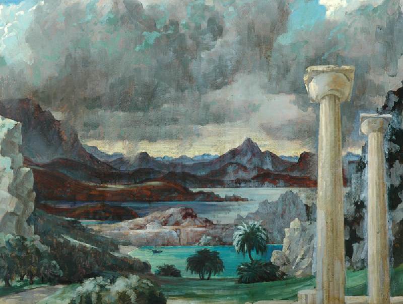 Storm over Greece (oil on canvas) a Richard Wyndham