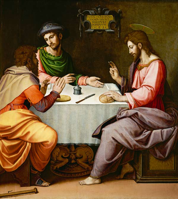 The Supper at Emmaus a Ridolfo Ghirlandaio
