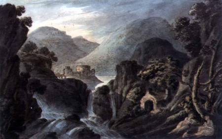 Classical landscape with cascade a Robert Adam