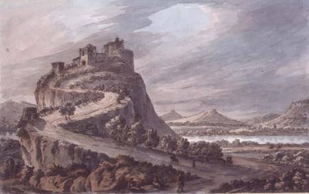 Rocky landscape with castle a Robert Adam