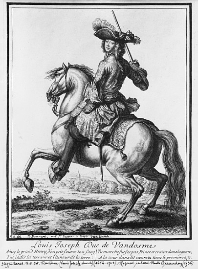 Louis Joseph de Bourbon, Duke of Vendome, known as ''The Great Vendome'' a Robert Bonnart