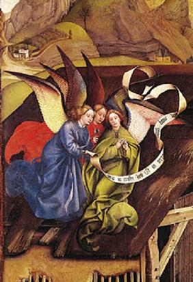 Nativity, detail of three angels