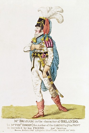 M.John Braham (1777-1856) the character of Orlando a Robert Dighton