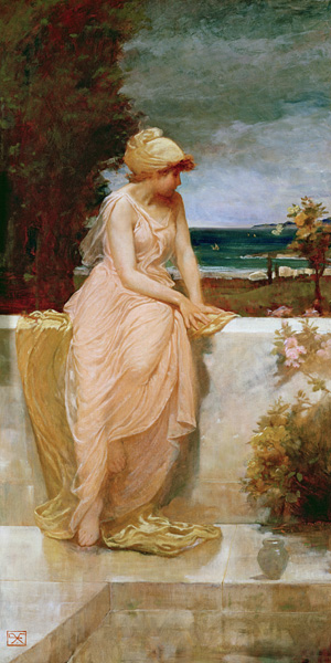 A Classical Maiden Looking Out to Sea a Robert Fowler