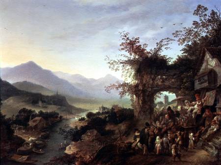 A mountainous landscape a Robert Griffier