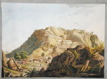 South-western view of Ootra-Durgum, illustration from 'Twelve Views of Mysore, the Country of Tippoo a Robert H. Colebrooke