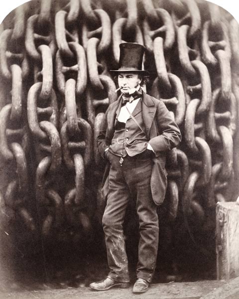 Isambard Kingdom Brunel, standing in front of the launching chains of the ''Great Eastern'', 1857 (b a Robert Howlett