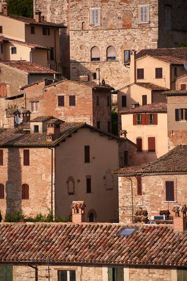 Detailansicht der Stadt Todi in Umbrien