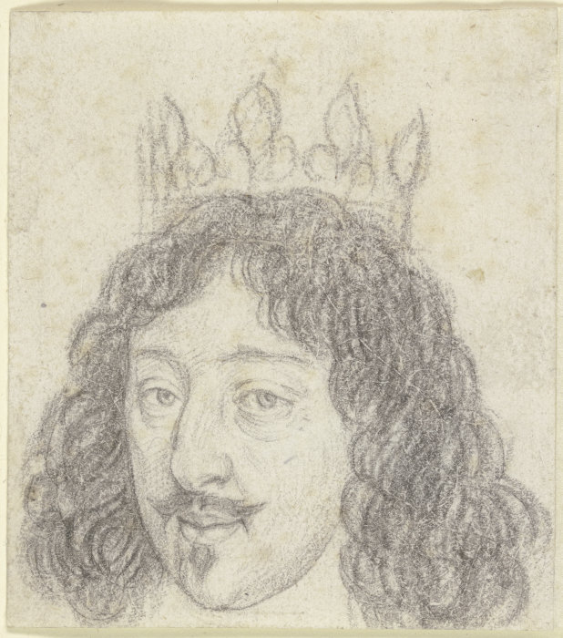Porträt des Gaston dOrléans mit Krone a Robert Nanteuil