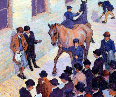 A Sale at Tattersalls, 1911 (oil on canvas) a Robert Polhill Bevan
