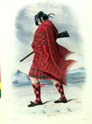 Scotsman in Highland Dress, engraved by W. Kinnebrock (colour litho) a Robert Ronald McIan