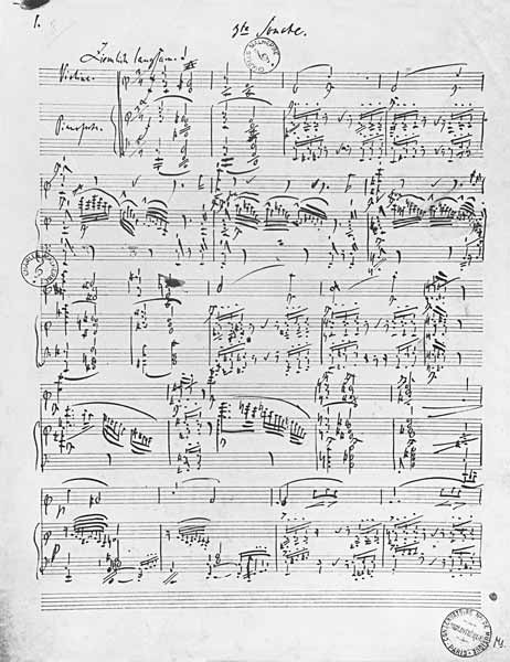 Third Sonata for piano and violin a Robert Schumann