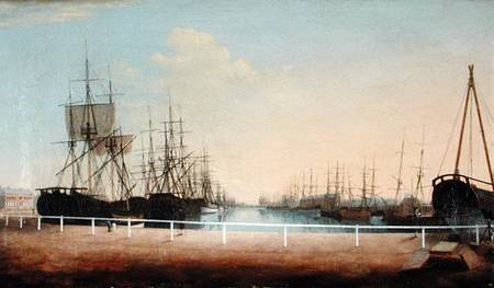 A West View of the New Dock at Kingston upon Hull a Robert Thew