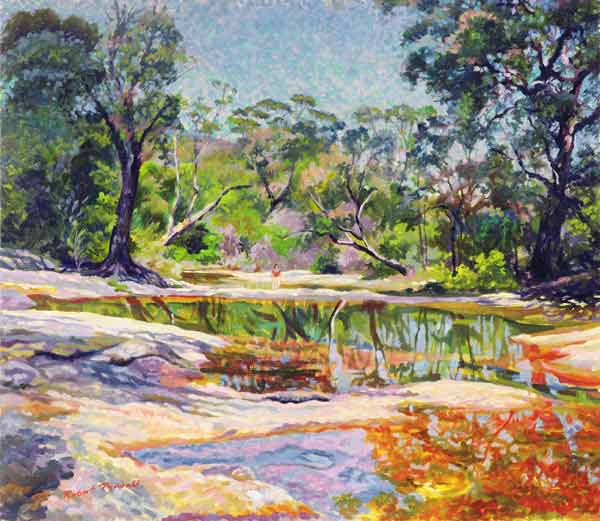 Wirreanda Creek, New South Wales, Australia (oil on canvas)  a Robert  Tyndall