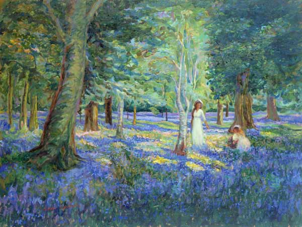 Bluebell Wood, 1908  a Robert  Tyndall