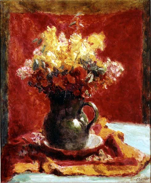 Green Jug with Flowers (oil on canvas)  a Roderic O'Conor