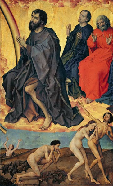 The Damned on their way to Hell and the Heavenly realm of Saints, from the Last Judgement a Rogier van der Weyden