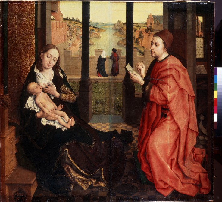 Saint Luke Drawing the Virgin a Rogier van der Weyden