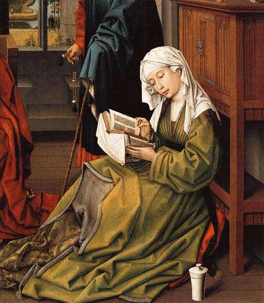 Reading Saint Magdalena. a Rogier van der Weyden