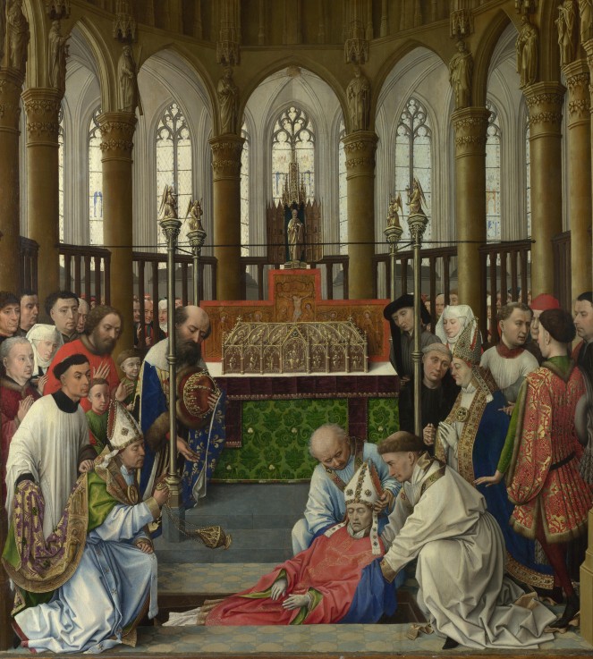 The Exhumation of Saint Hubert a Rogier van der Weyden