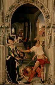 Johannes altar, right panel: The decapitation of the Täufers. a Rogier van der Weyden
