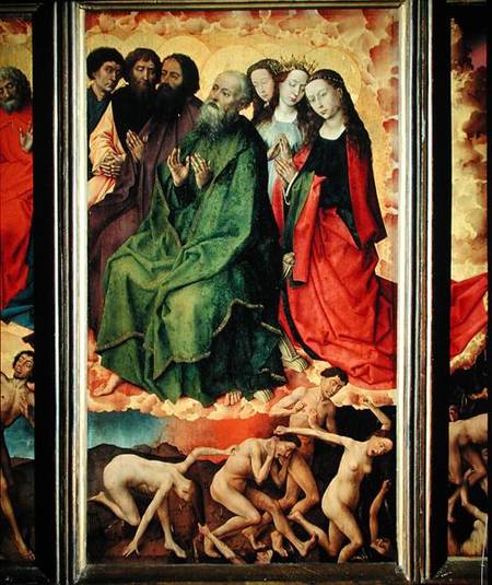 The Last Judgement, the entrance of the damned into hell a Rogier van der Weyden