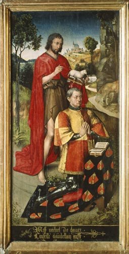 Left panel, from the main altar polyptych, depicting Michel de Changy a Rogier van der Weyden