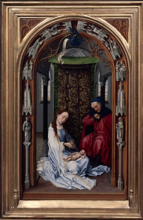 The Altar of Our Lady (Miraflores Altar), left panel a Rogier van der Weyden