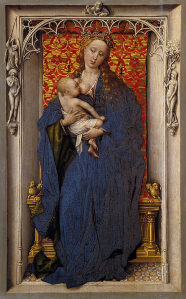 Maria with the child at the chest. Panel of a Diptychons. a Rogier van der Weyden