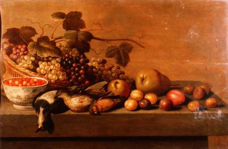 Still Life of Fruit and Game Birds a Roloef Koets