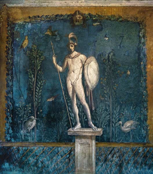 Statue of a nude soldier a Arte Romana