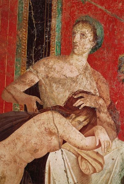 Woman Comforting the Initiate, South Wall, Oecus 5 a Arte Romana