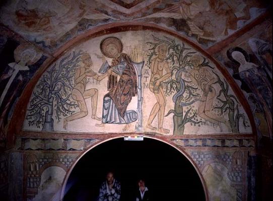 Adam and Eve, from a re-constructed Roman chapel (fresco) a Arte Romana