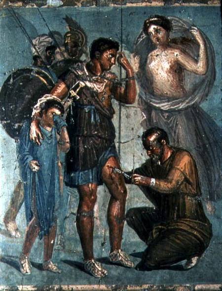 Aeneas injured, from Pompeii a Arte Romana