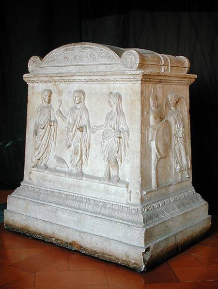 Altar dedicated to the lares of Augustus (63 BC-AD 14) a Arte Romana