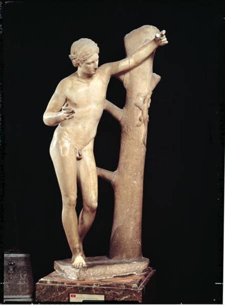 Apollo Sauroktonos (Lizard Killer)  copy of a Greek bronze made c.350 BC, attributed to Praxiteles ( a Arte Romana