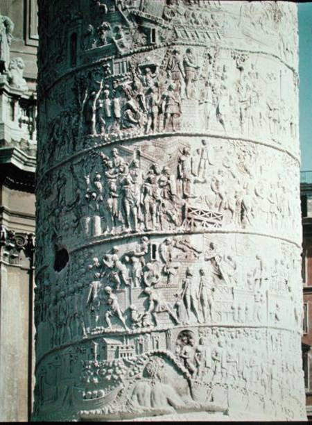 The Battle against the Dacians, detail from Trajan's Column a Arte Romana