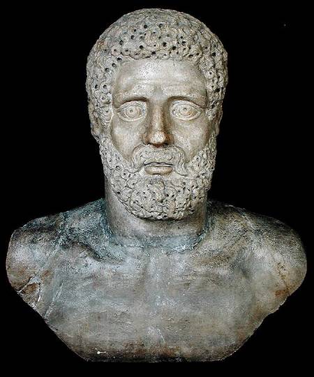 Bust of Hercules a Arte Romana