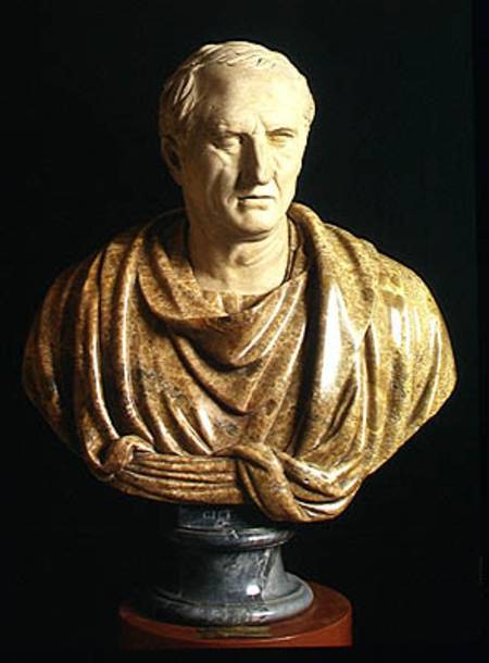 Bust of Marcus Tullius Cicero (106-43 BC) (marble & stone) a Arte Romana